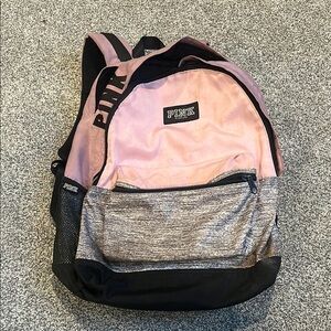 PINK Victoria’s Secret Black Backpack Campus Bag